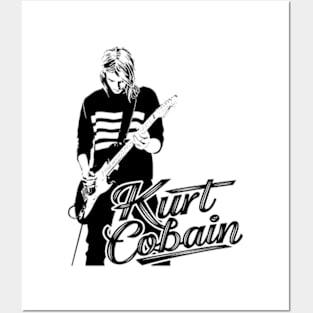 kurt cobain nirvana t-shirt` Posters and Art